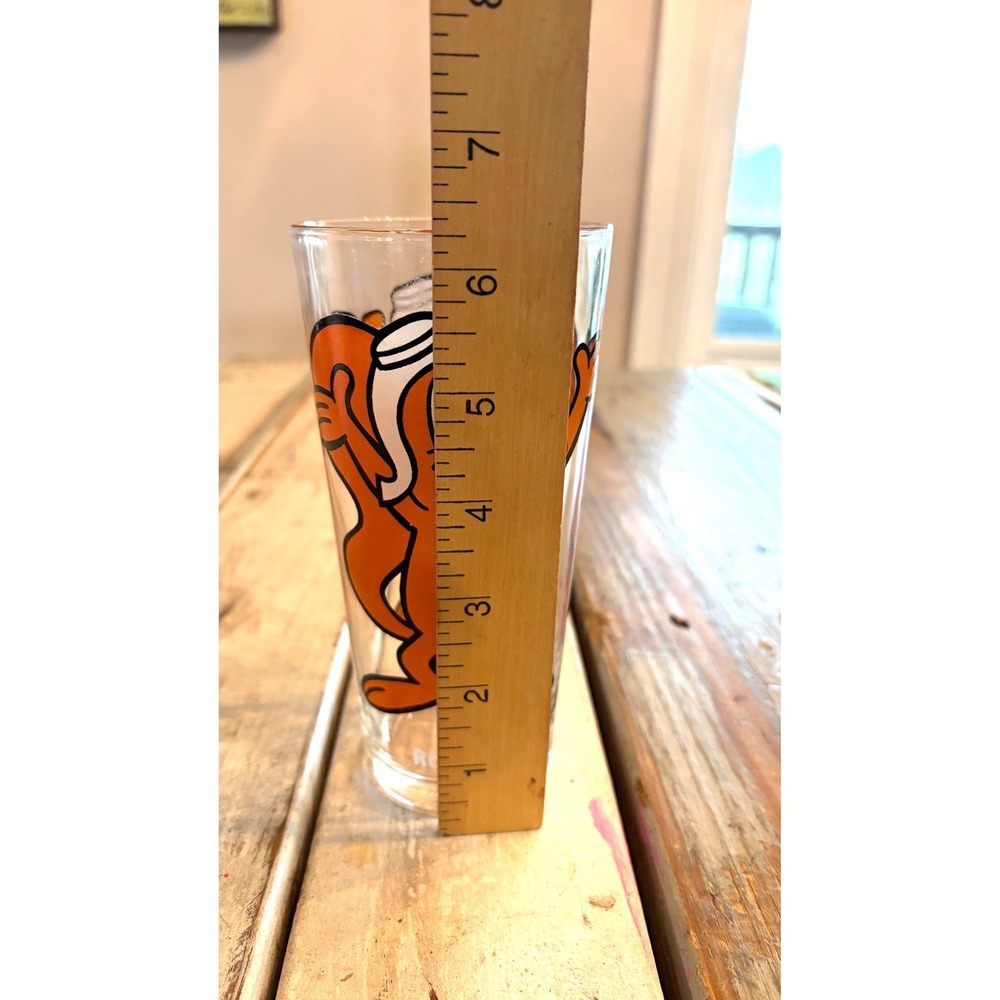 Vintage 1970s Pepsi Collector Series Rocky Cartoon Character Drinking Glass 6" - Picture 7 of 10